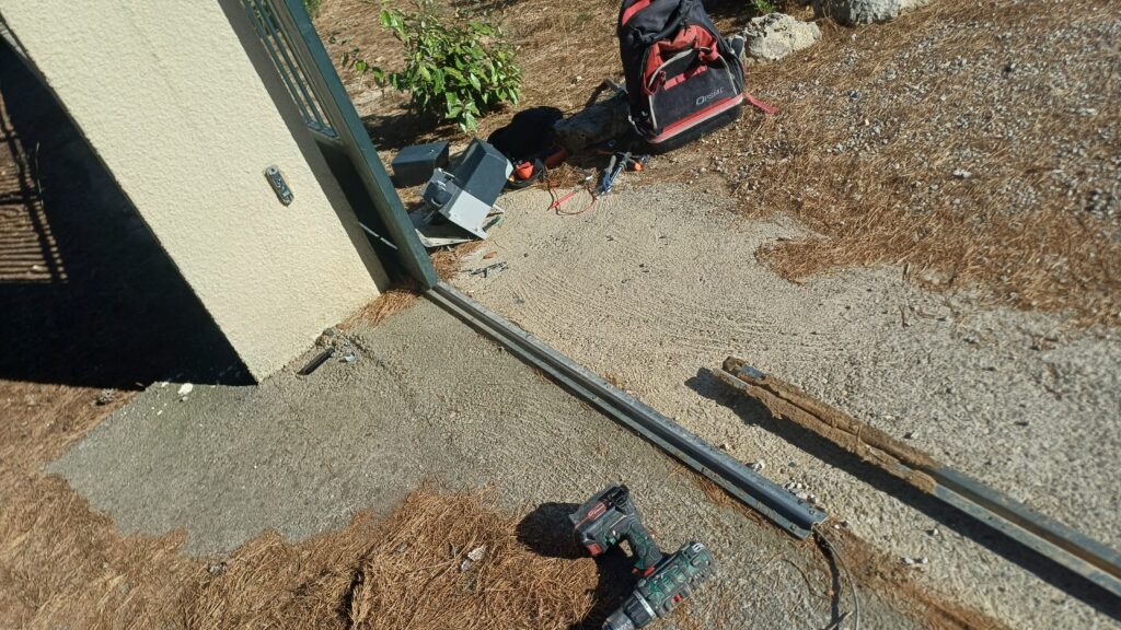 Dépannage d'un portail coulissant