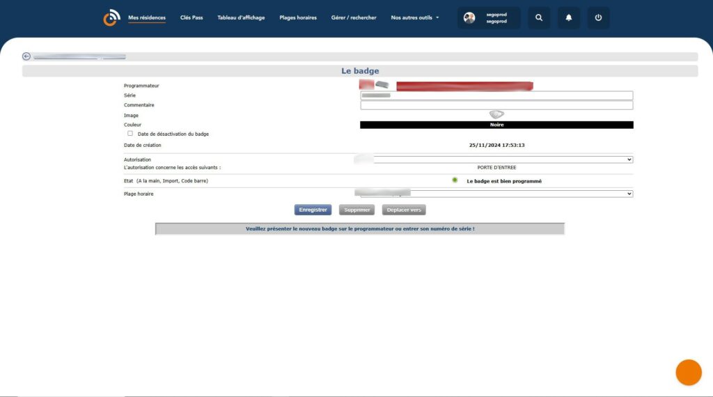 Programmation de badges Vigik