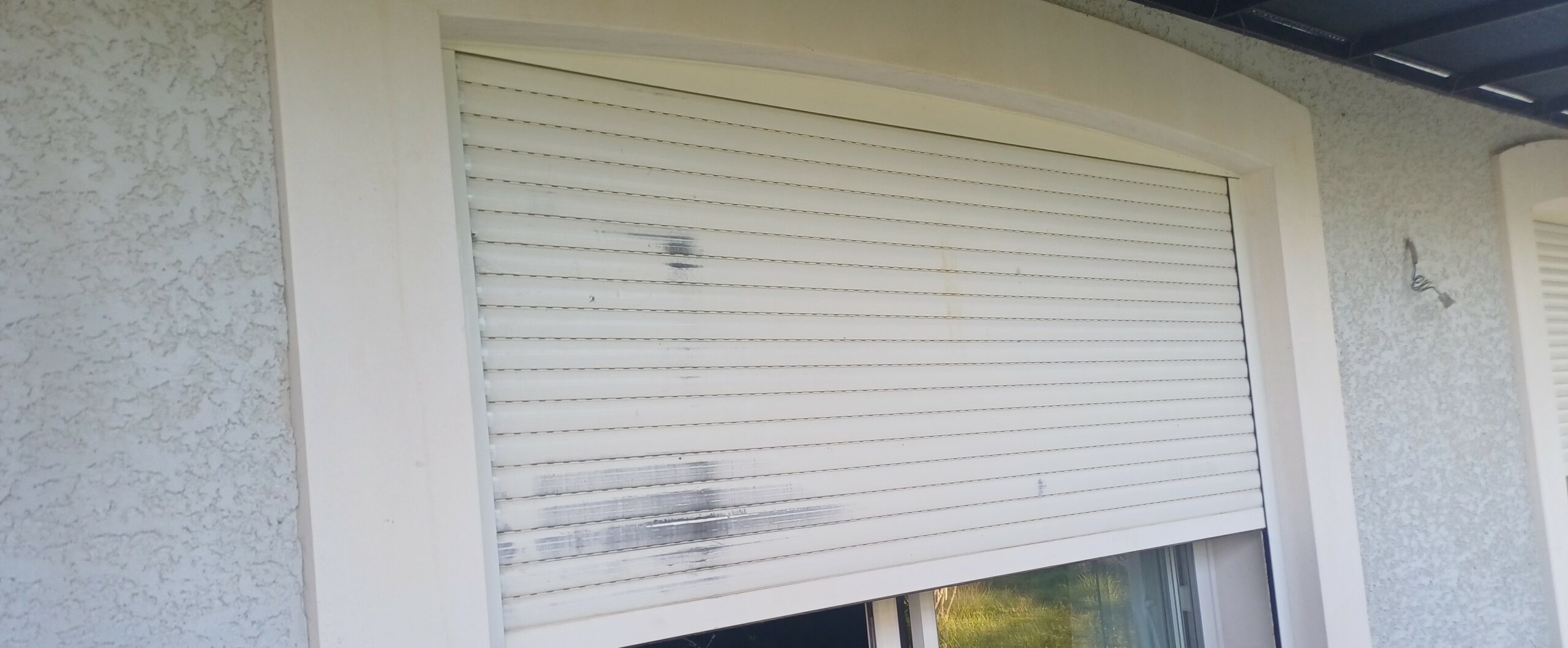 Volet roulant en panne